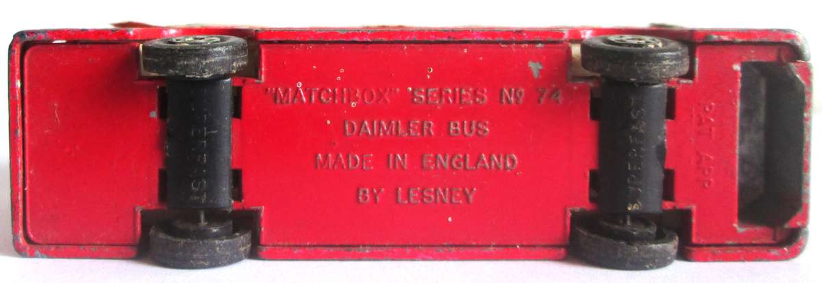 Daimler Bus No 74 Lesney made in England