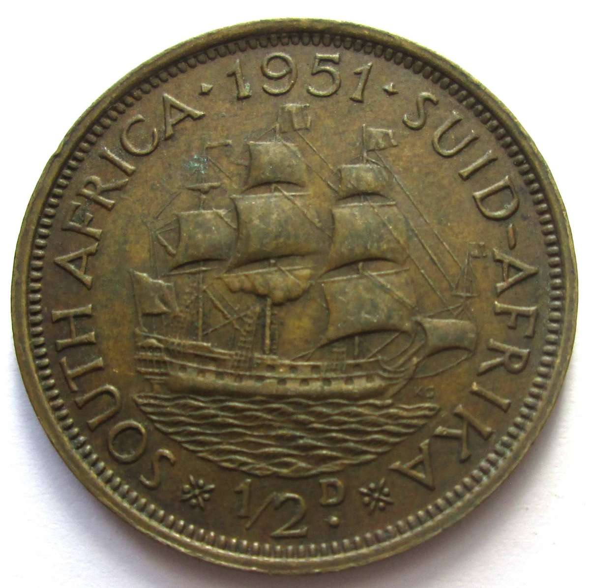1951 Union of South Africa Half Penny