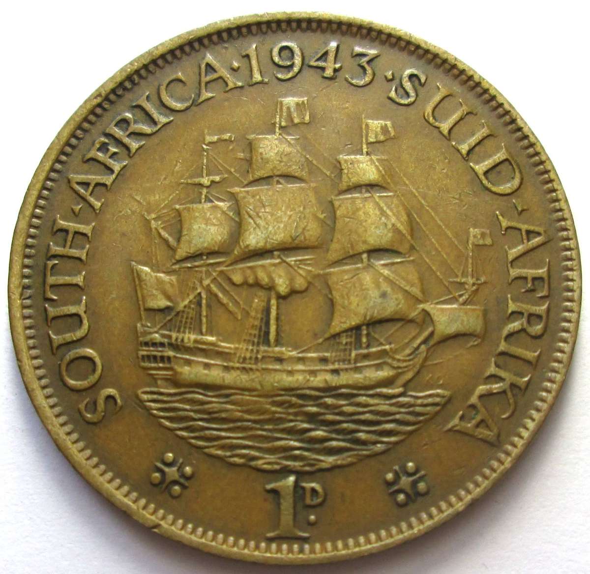 1943 Union of South Africa 1 Penny