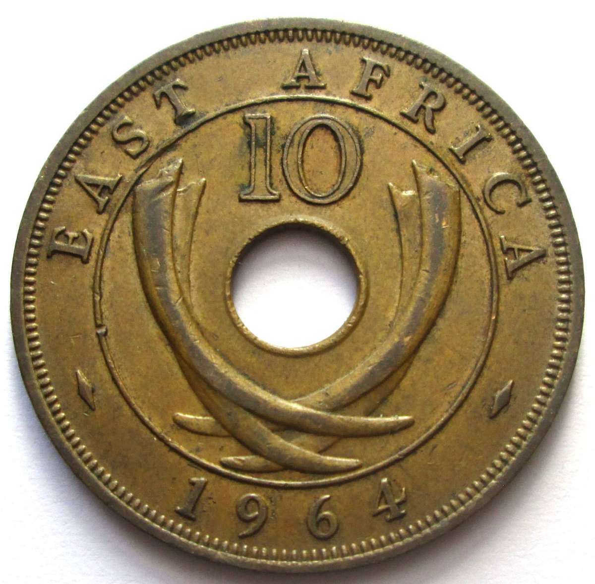 1964 East Africa 10 Cents