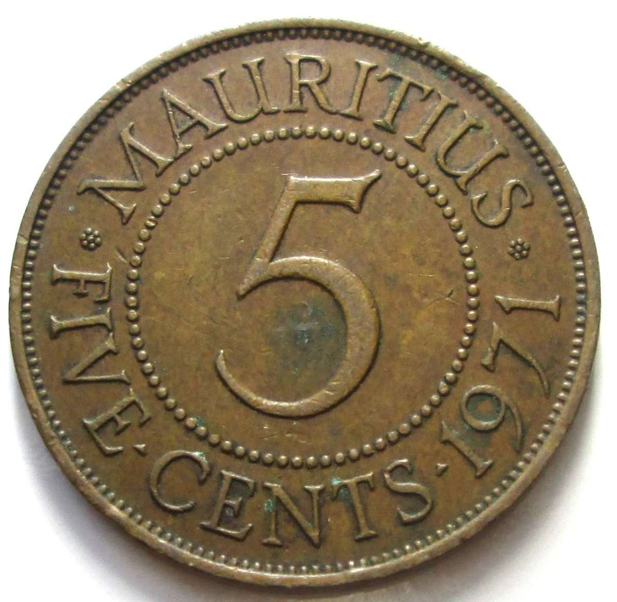 1971 Mauritius 5 Cents