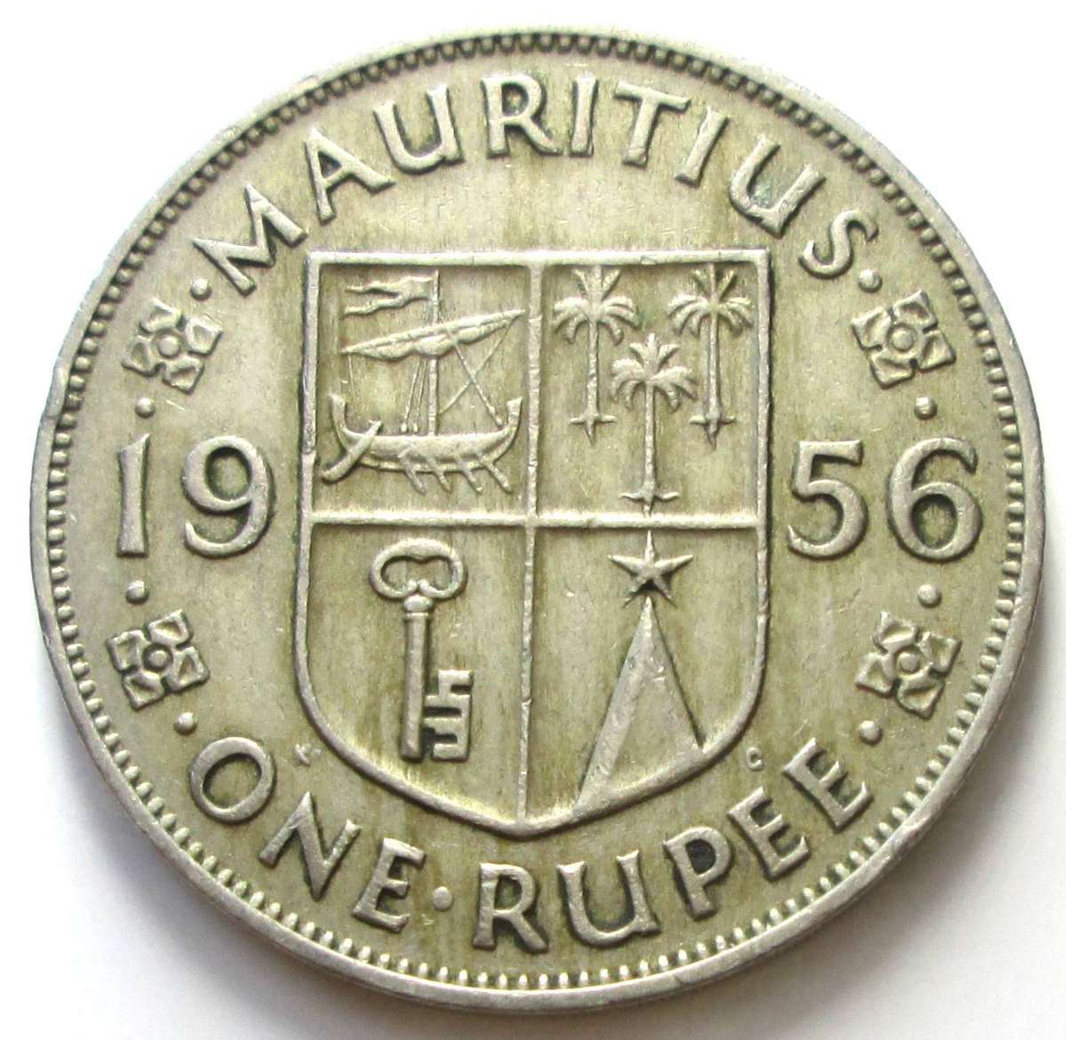 1956 Mauritius 1 Rupee