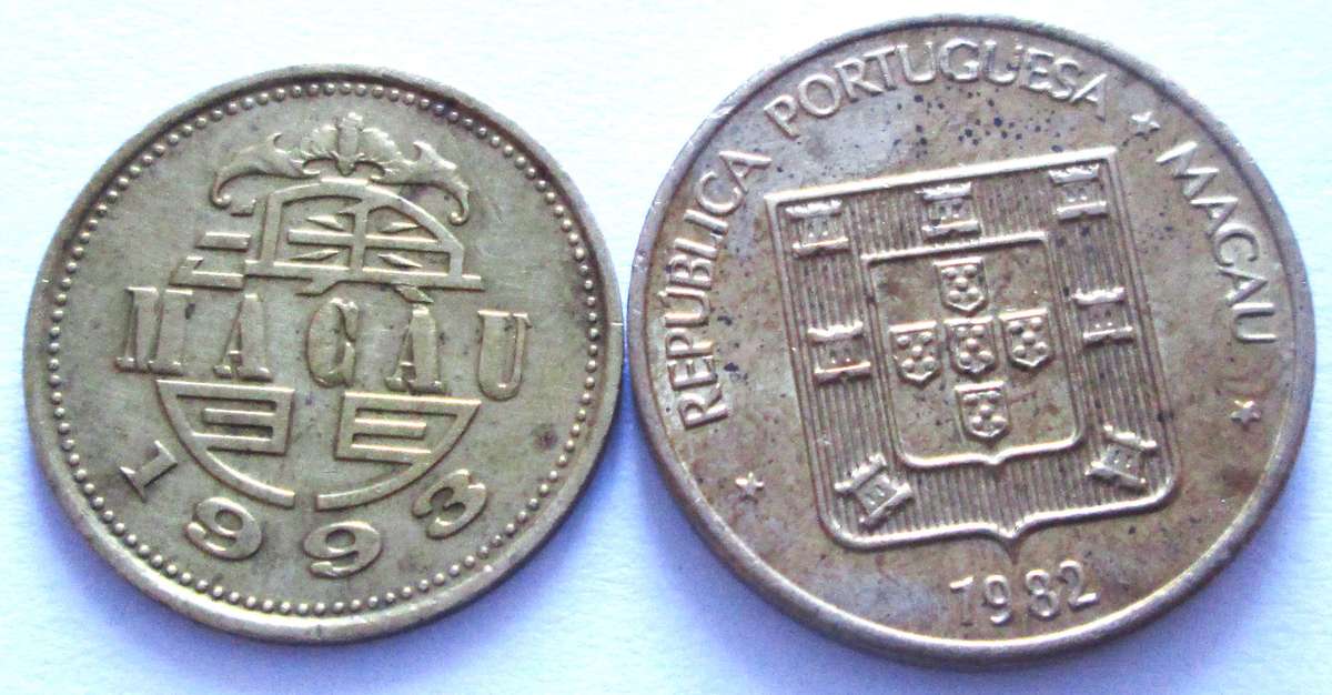 10 Avos Macau China 1982 + 1993