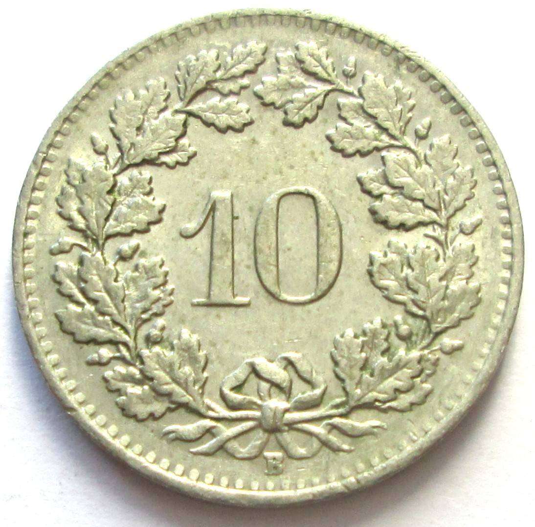 1964 Helvetica 10 Rappen