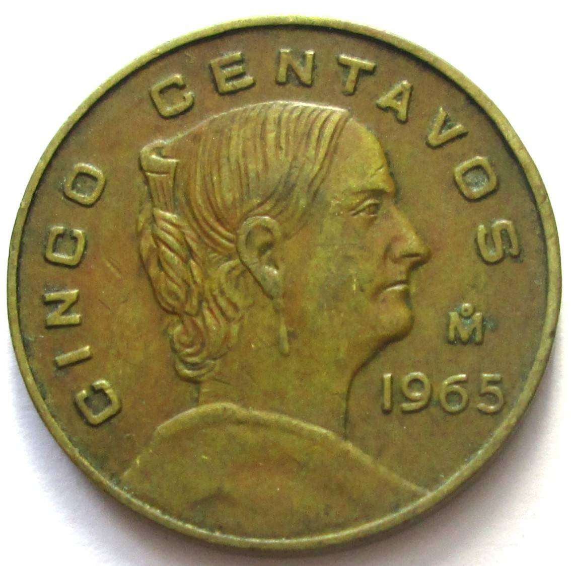 1965 Mexico 5 Centavos