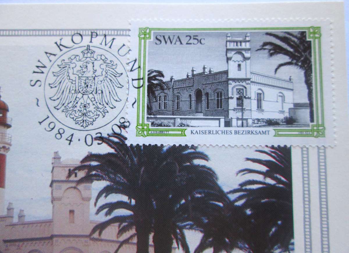 1984 Swakopmund Kaiserliches Bezirksamt Building Post Card