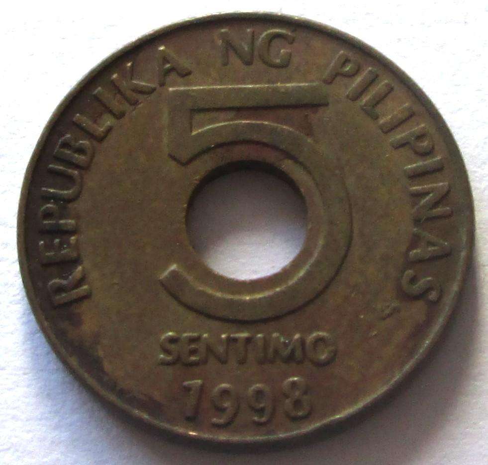 1998 Philippines 5 Sentimo