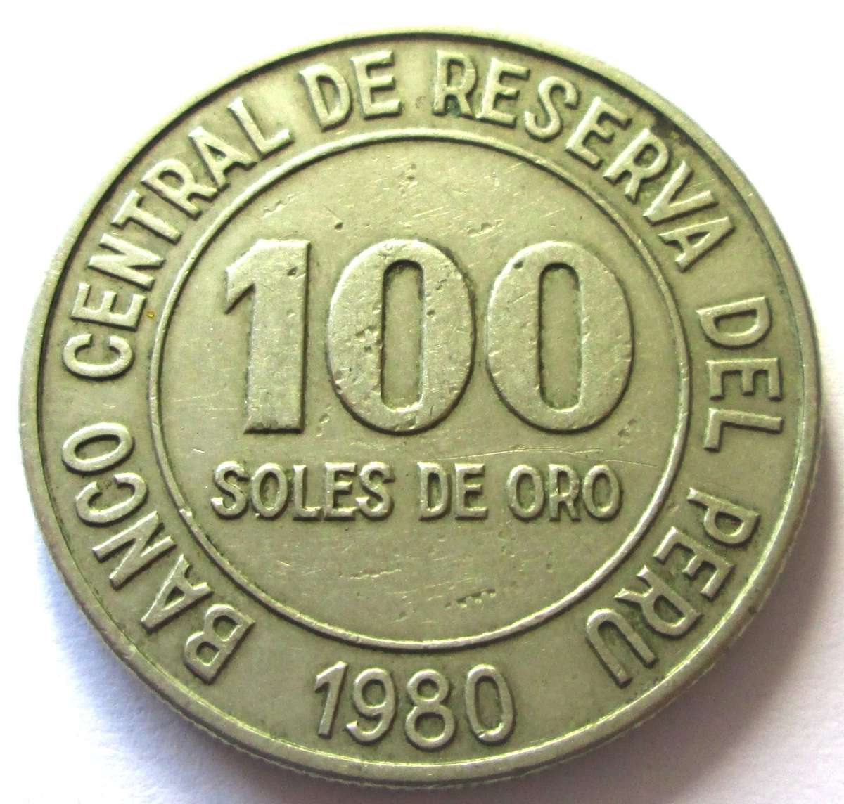 1980 Peru 100 Soles de Oro