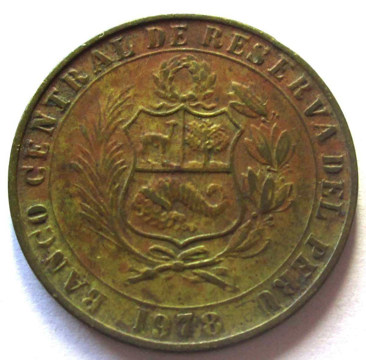 1978 Peru 10 Soles De Oro
