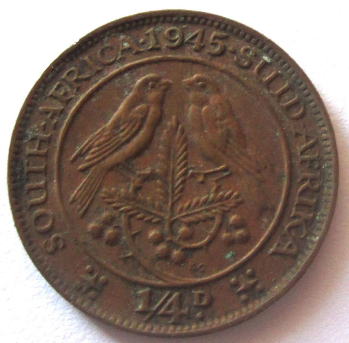 1945 Union of South Africa Quarter Penny