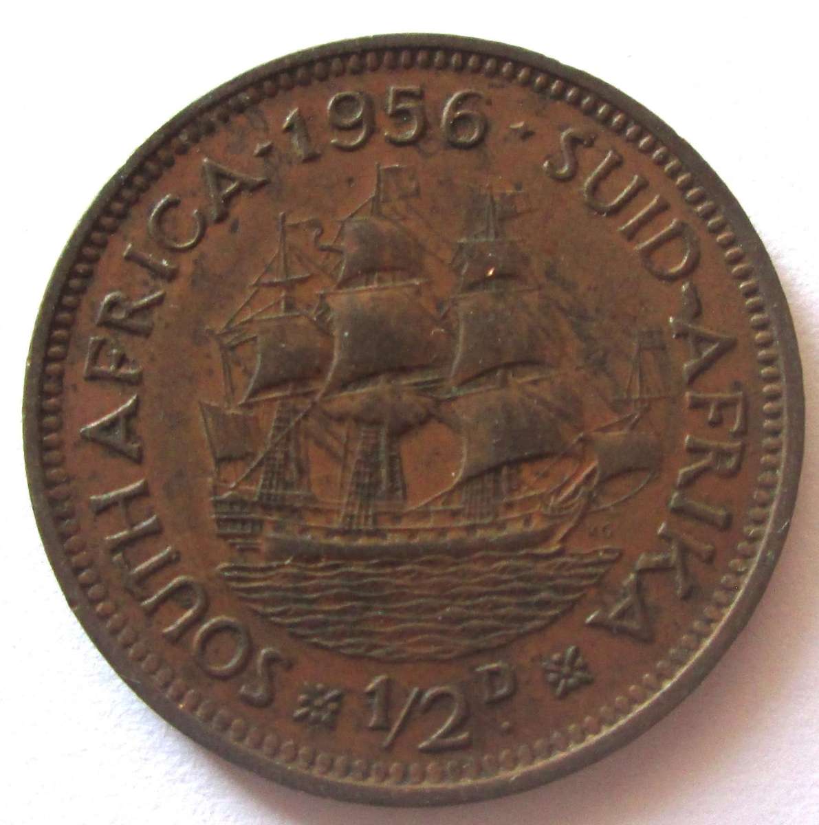 1956 Union of South Africa Half Penny