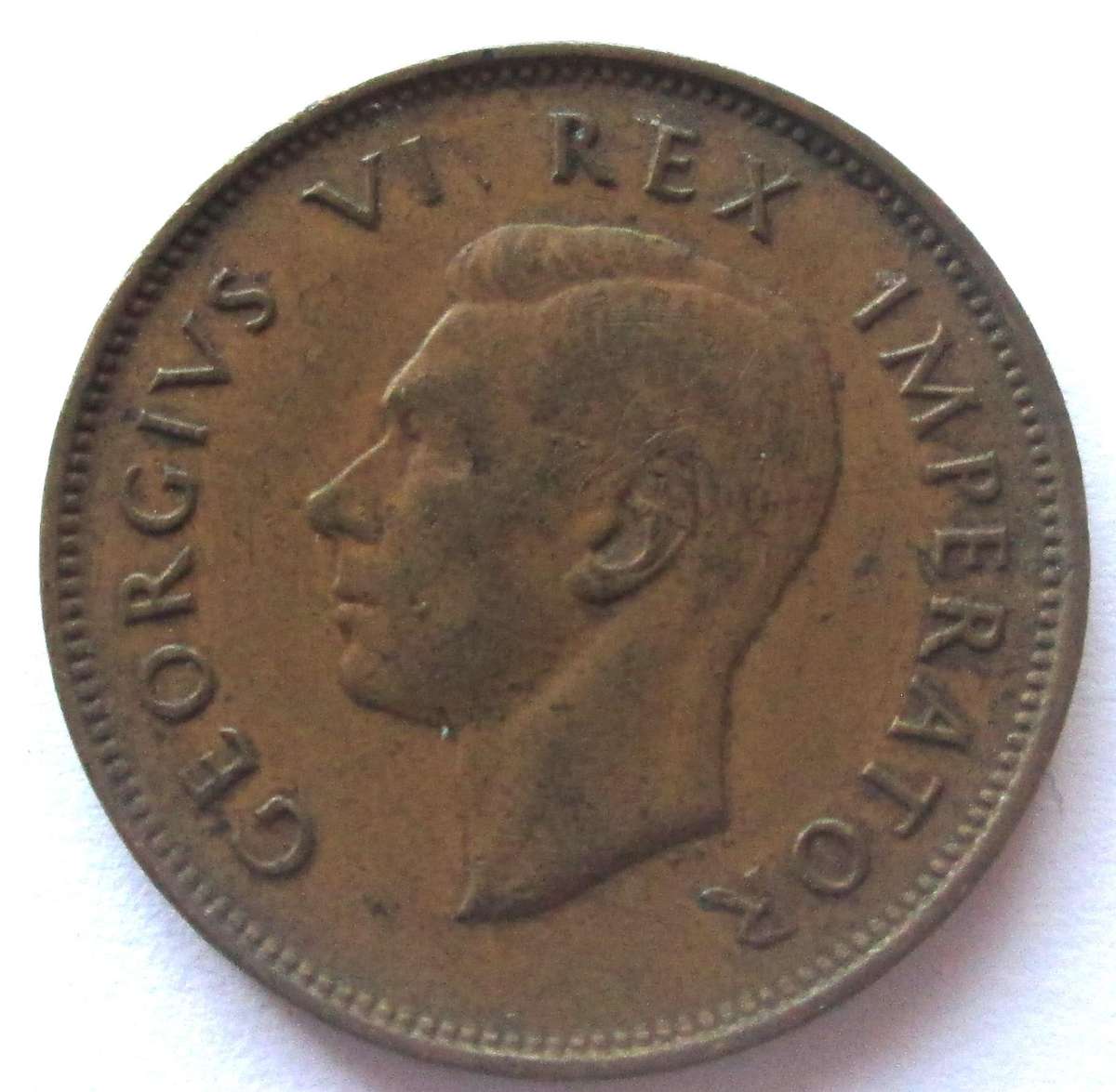 1944 Union of South Africa Half Penny