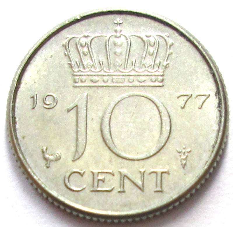 1977 Netherlands 10 Cents