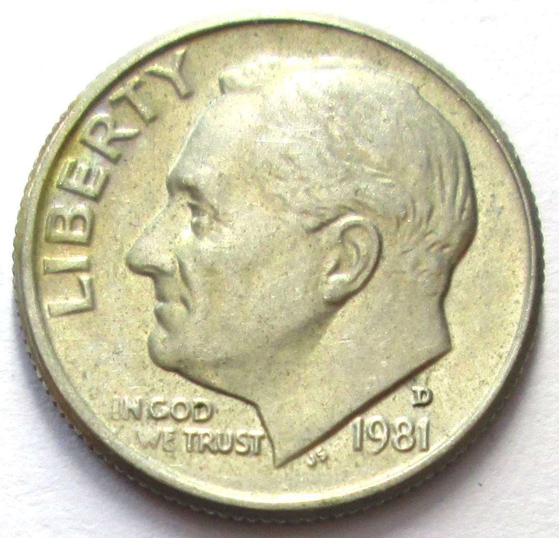 1981 United States of America 1 Dime