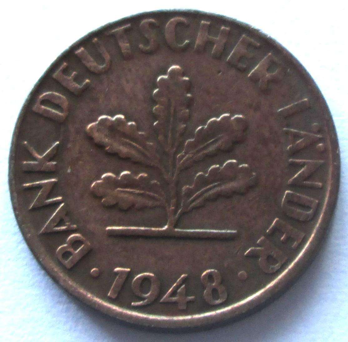 1948 Germany 1 Pfennig
