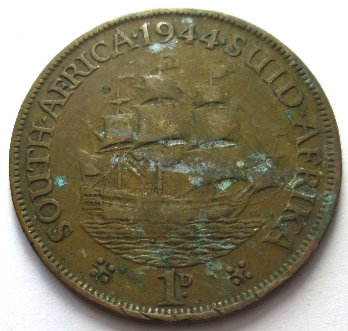 1944 Union of South Africa 1 Penny