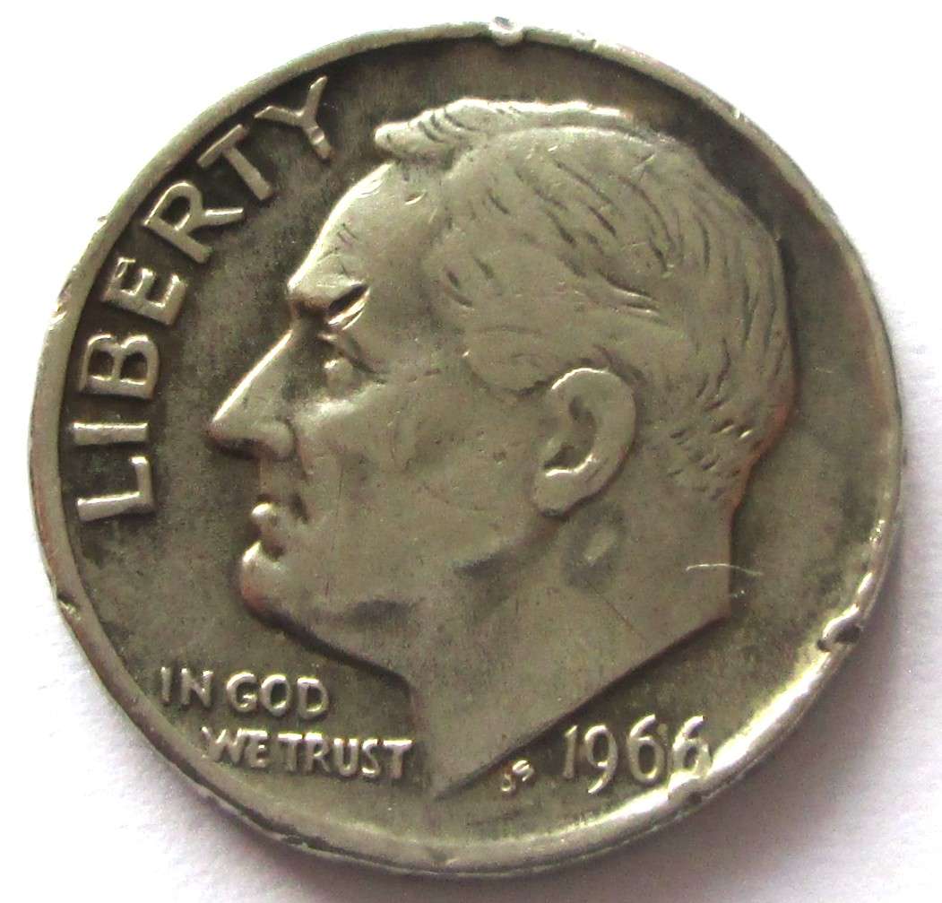 1966 United States of America 1 Dime