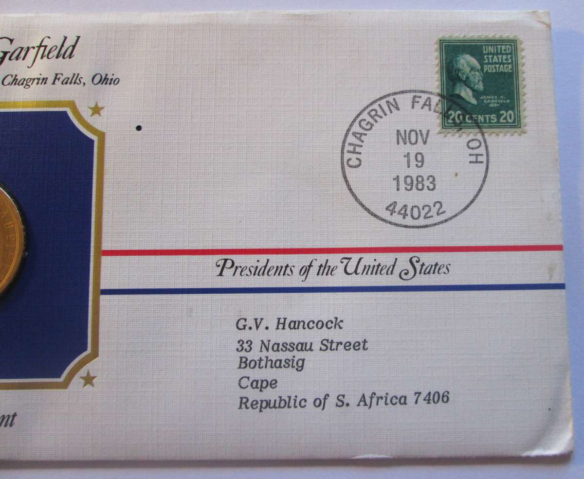 James A Garfield 20th President US Mint Presidential Medal