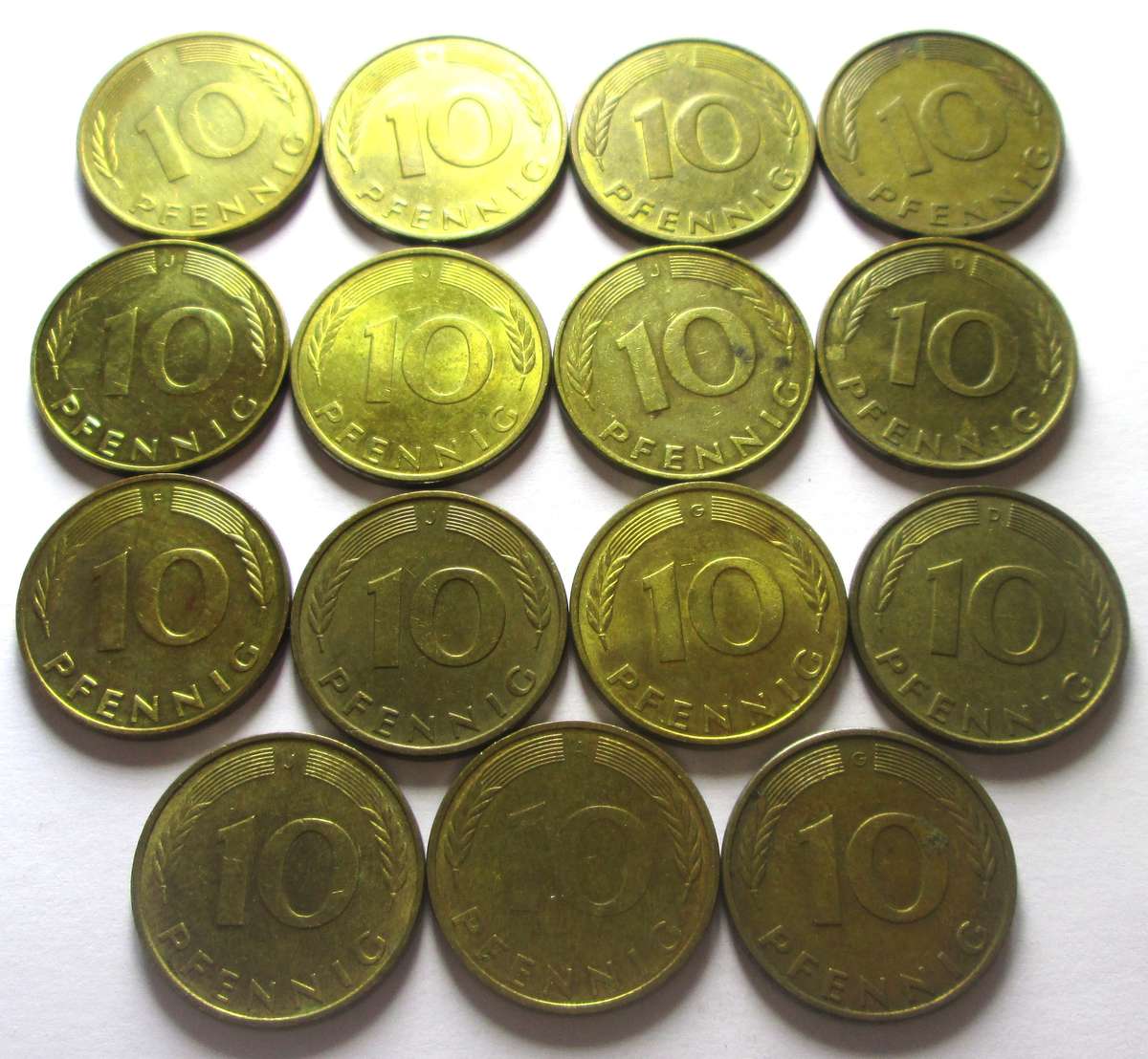 10 Pfennig Germany 1980 - 1983 + 1985 - 1995