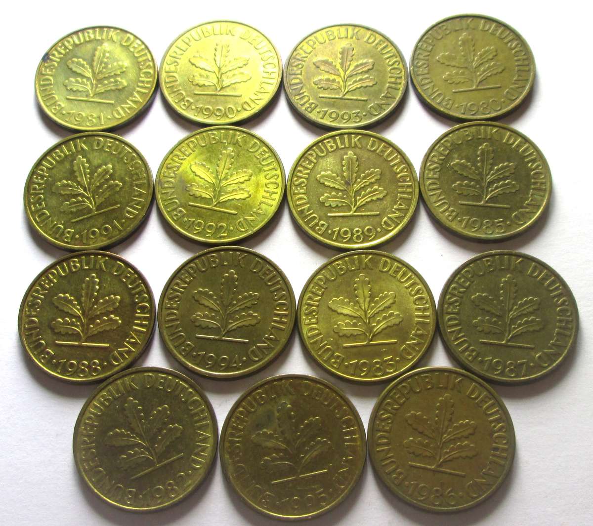 10 Pfennig Germany 1980 - 1983 + 1985 - 1995