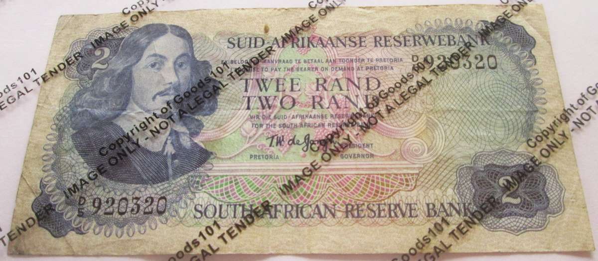 Two Rand Republic of South Africa Serial Nr D5 920320