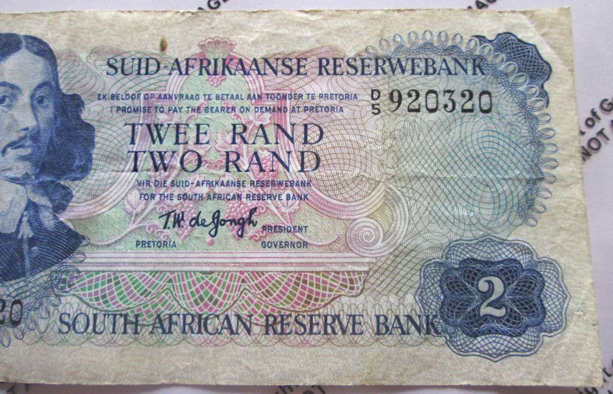 Two Rand Republic of South Africa Serial Nr D5 920320
