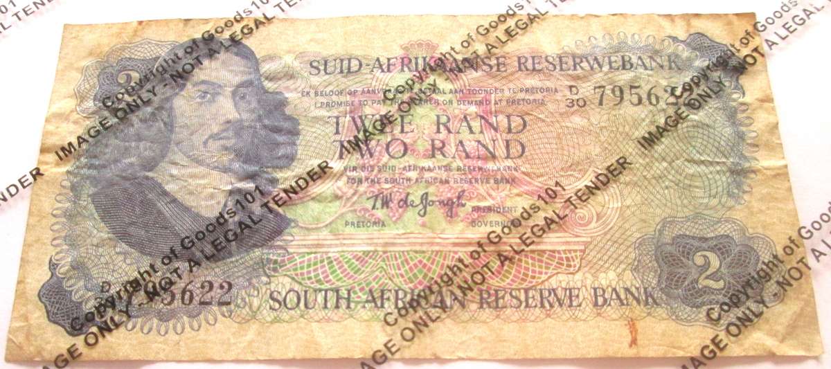 Two Rand Republic of South Africa Serial Nr D30 795622