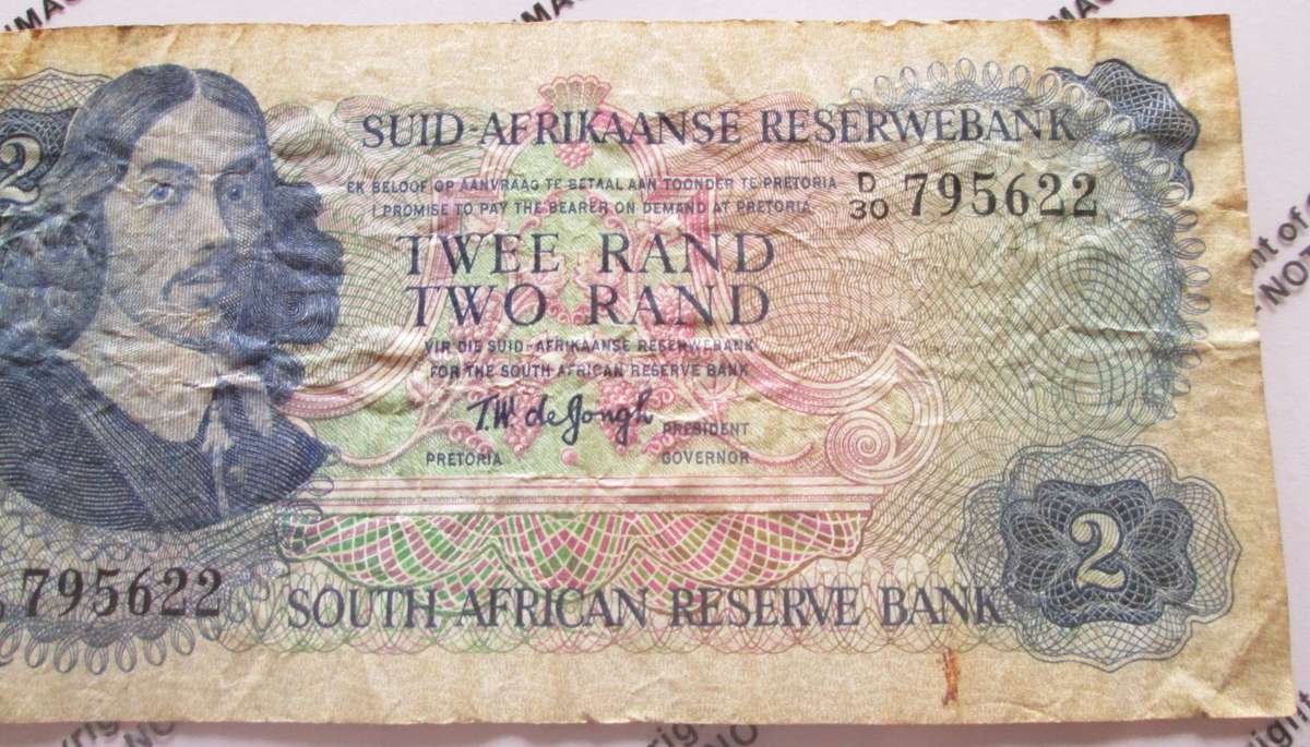 Two Rand Republic of South Africa Serial Nr D30 795622