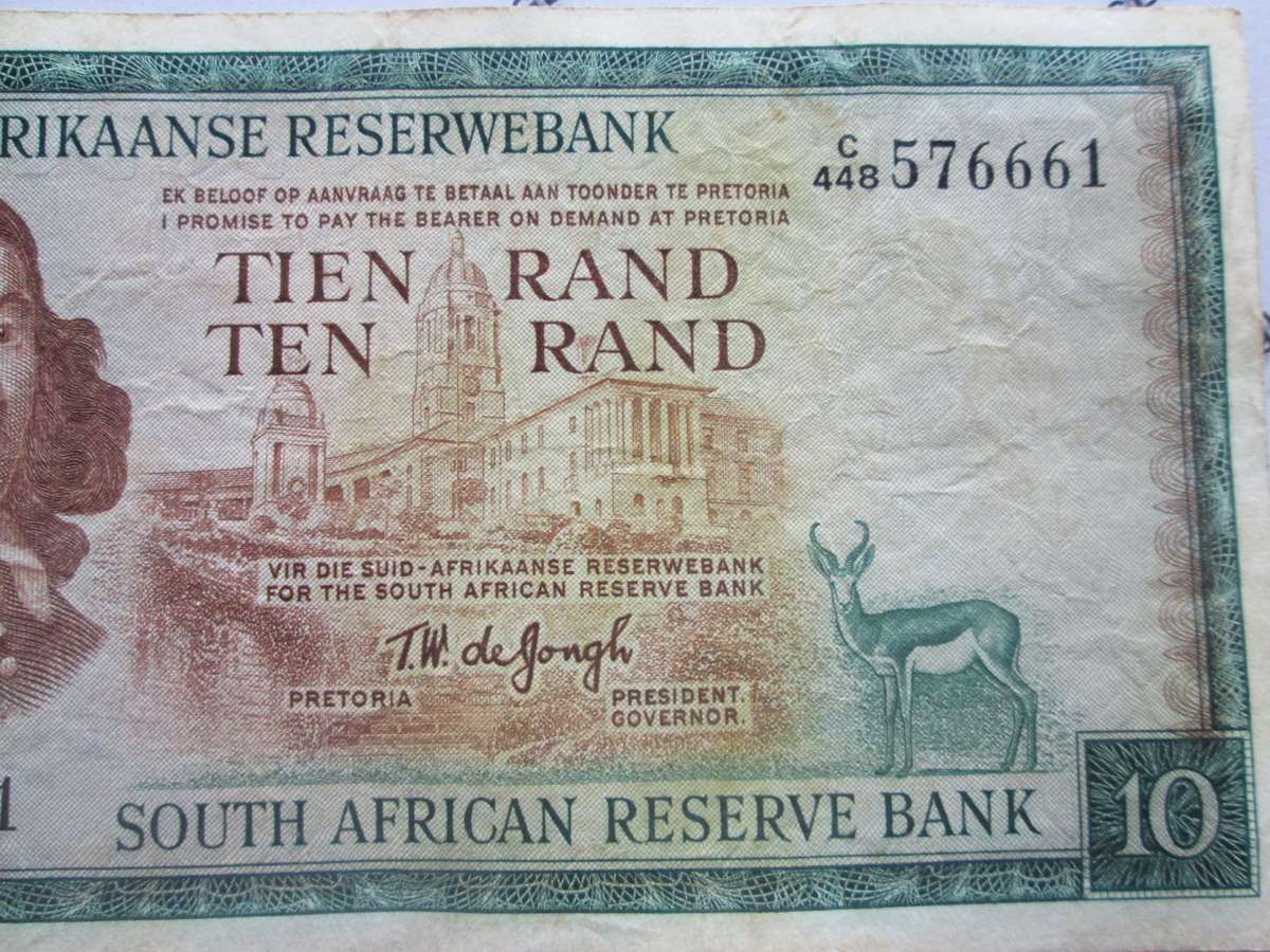 Ten Rand Republic of South Africa Serial Nr C448 576661