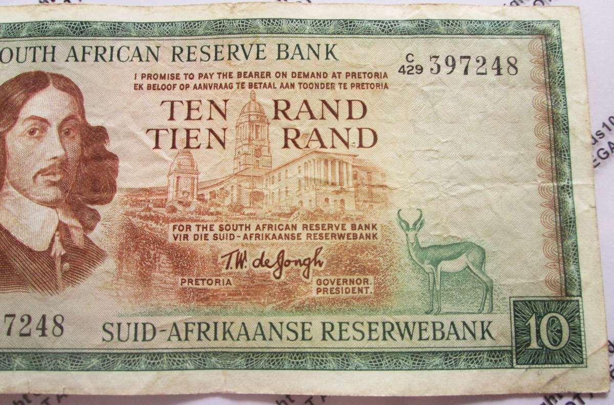 Ten Rand Republic of South Africa Serial Nr C429 397248