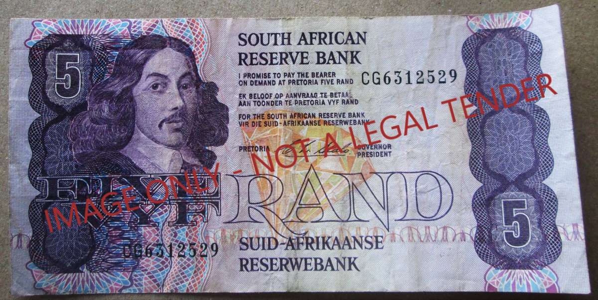 Five Rand South Africa Serial Nr CG6312529