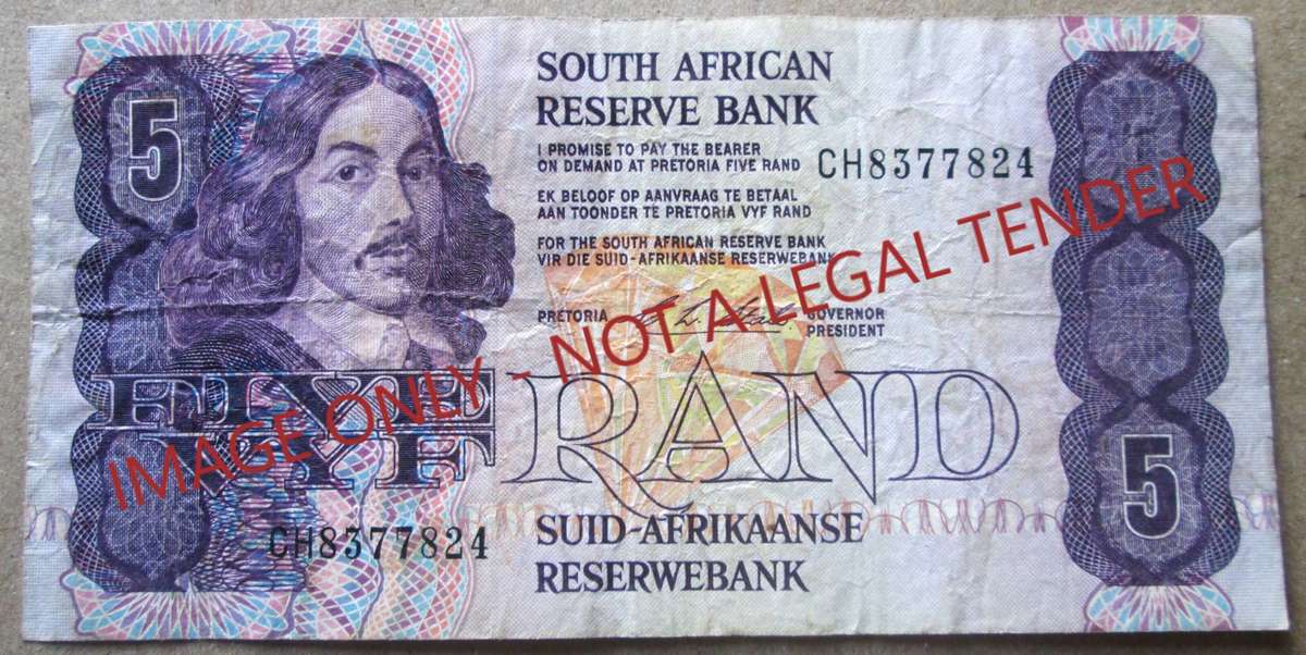 Five Rand South Africa Serial Nr CH8377824