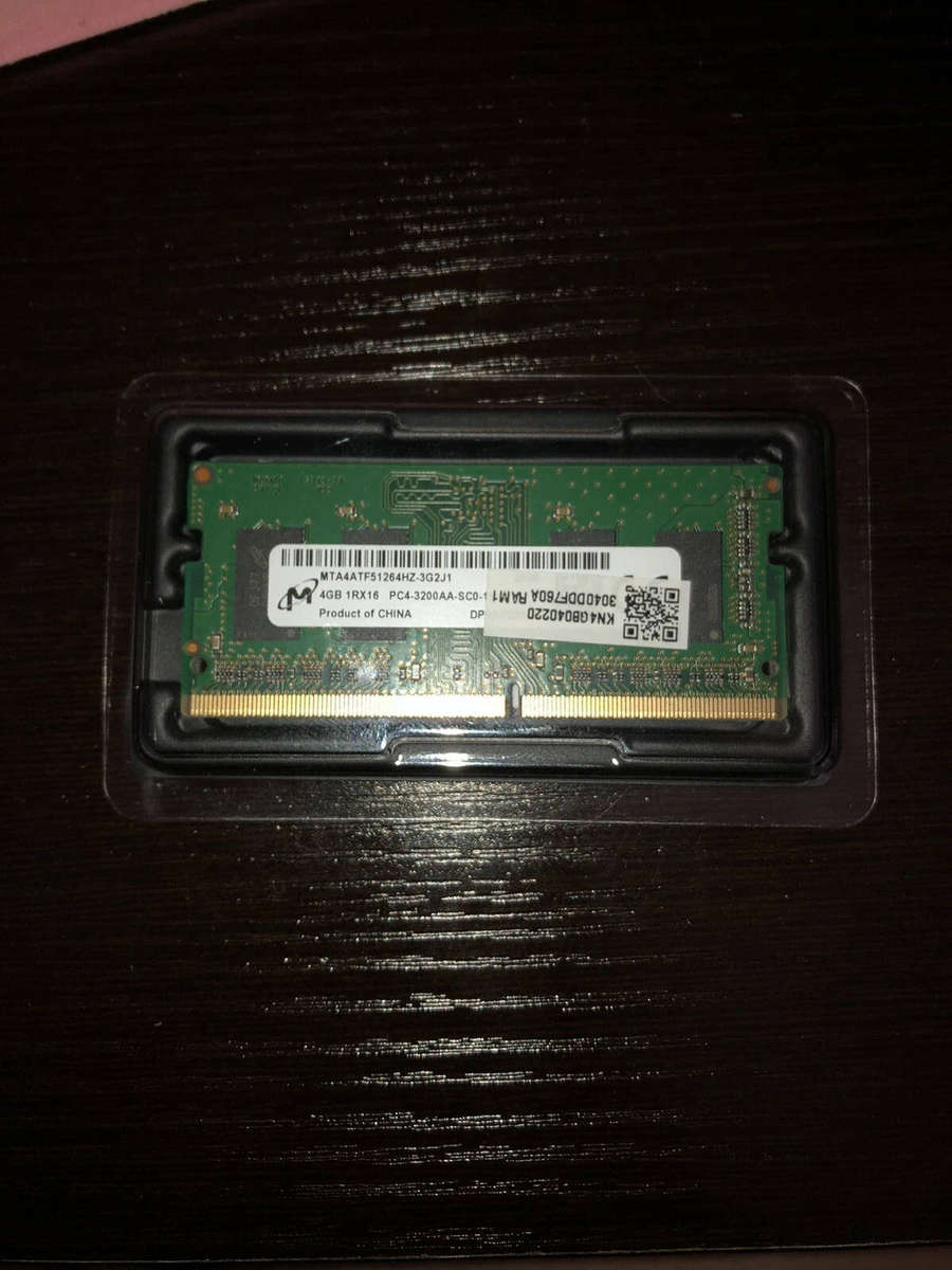 Micron MTA4ATF51264HZ-3G2J1 4GB 1Rx16 PC4-3200AA-SC0-11 SO-DIMM DDR4 RAM