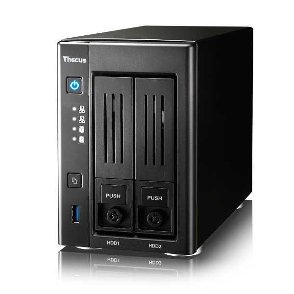 Thecus N2810 2 Bay NAS Intel Celeron N3050(1.6Ghz Dual Core)Network Attached Storage