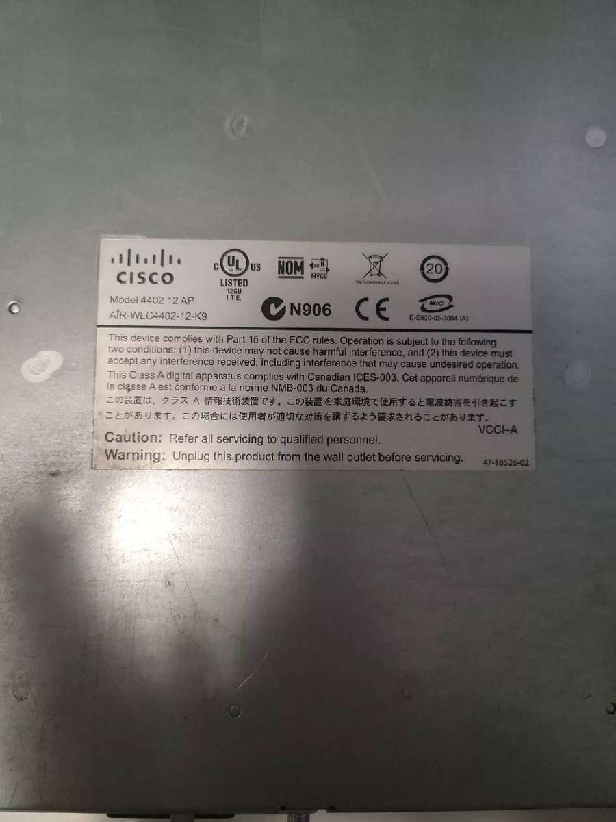 Cisco 4400 Series AIR-WLC4402-25-K9 V01 Wireless LAN Cisco 4402 25 AP Controller