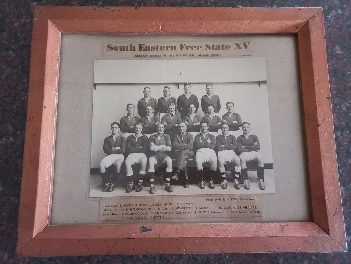 RUGBY-1949 SOUTH EASTERN FREE STATE-ALL BLACKS CURTAIN RAISER