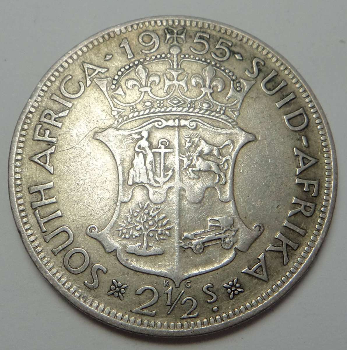 1955 Silver Half-Crown of the Union of South Africa