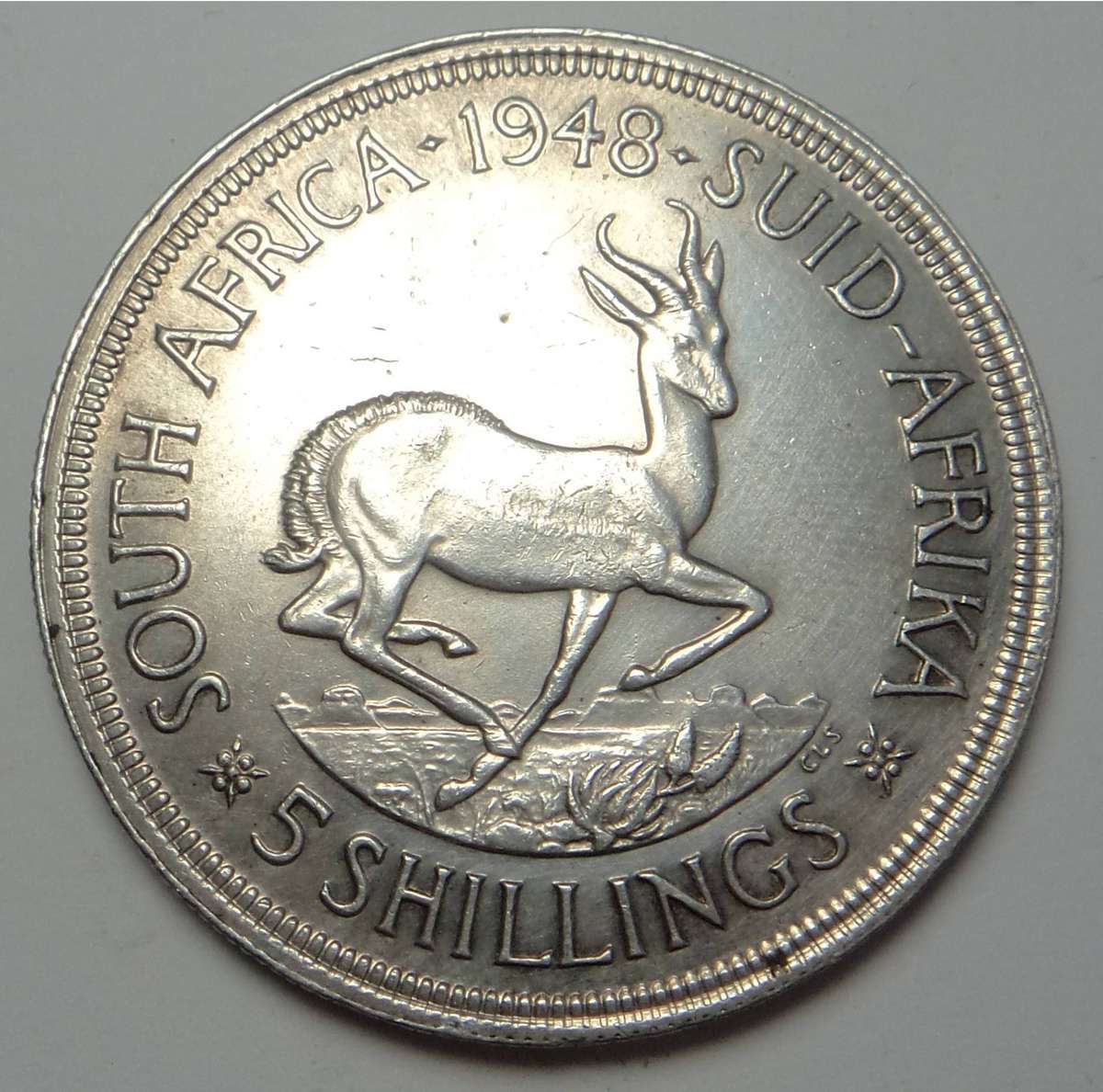 1948 Silver Crown (5/-) of the Union of South Africa
