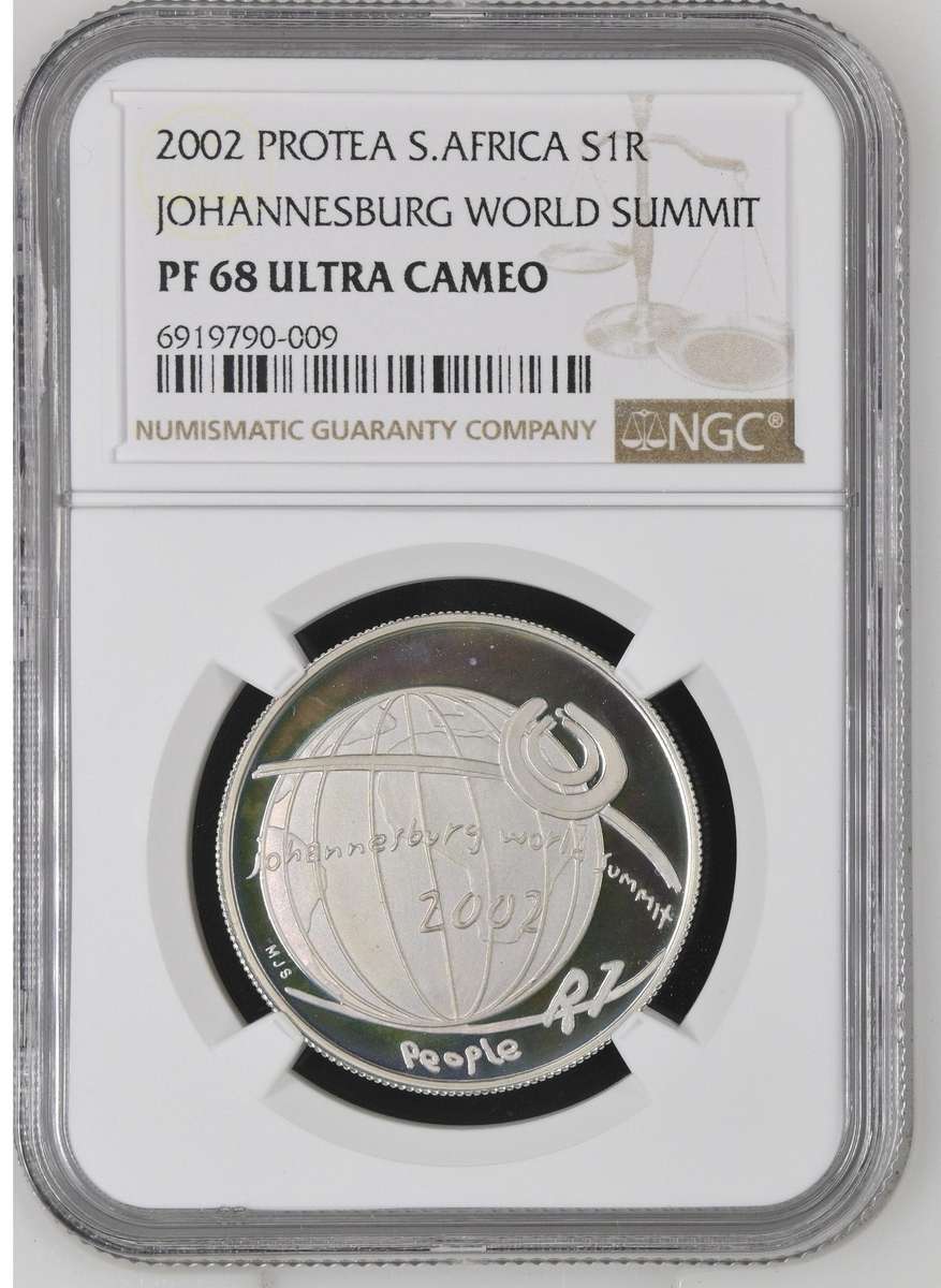 RSA Silver R1 2002 (JHB Summit) NGC PF68 Ultra Cameo