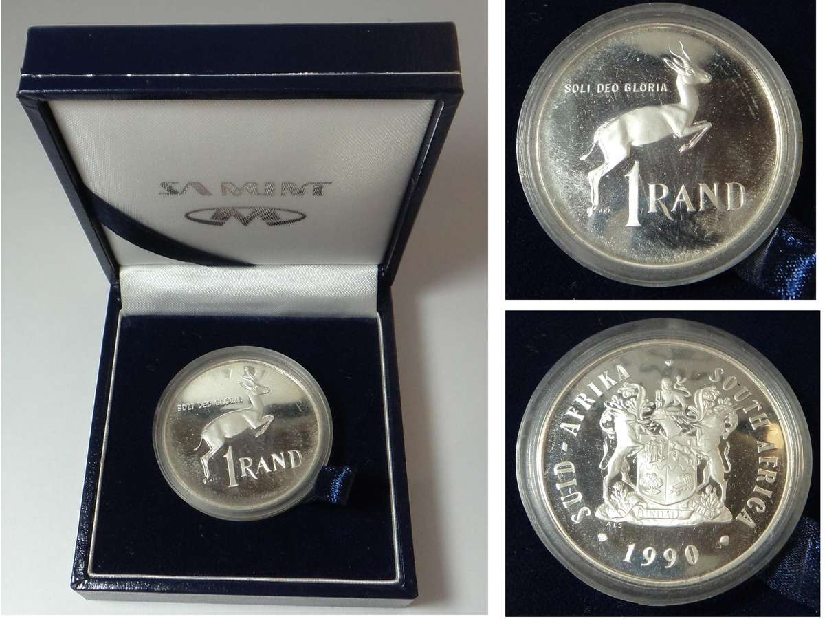 RSA Proof Silver R1 of 1990 (Springbok)