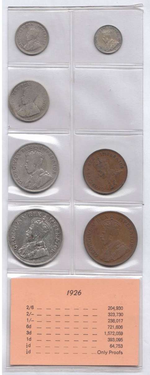 1926 Coin Set of the Union of South Africa