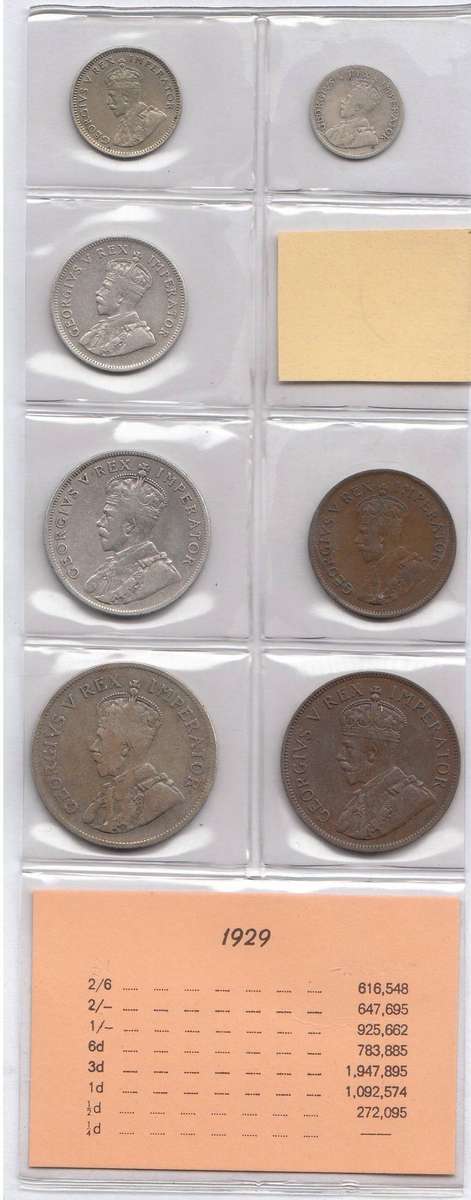 1929 Coin Set of the Union of South Africa