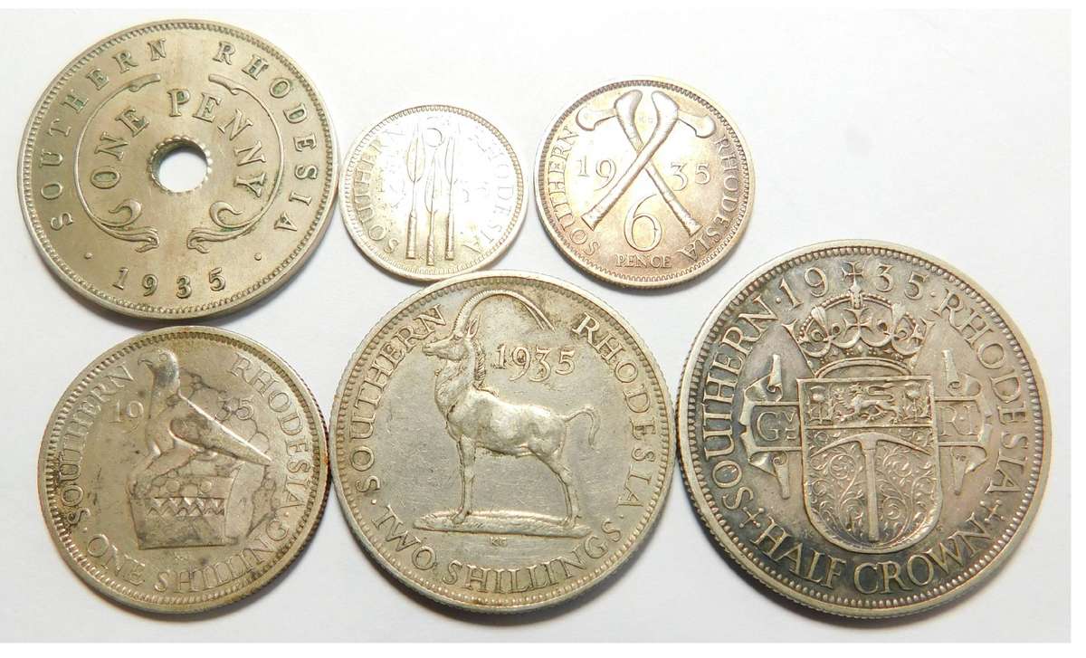 Rhodesia: Coin set of 1935 (Complete)