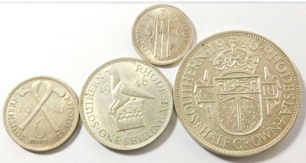 Rhodesia: Coin set of 1946 (no 2/-)
