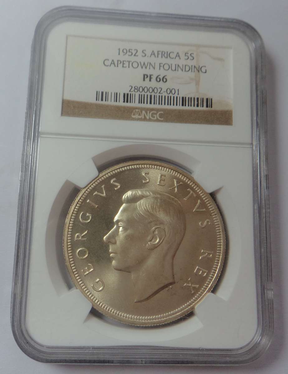 1952 SA Union Crown (5/-) NGC PF66
