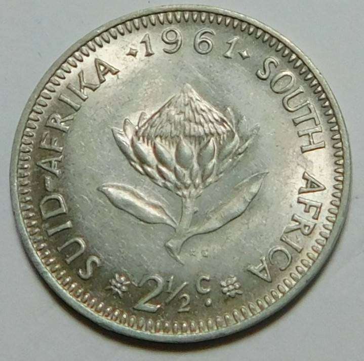 1961 Silver SA Tickey (Lustrous High Grade)