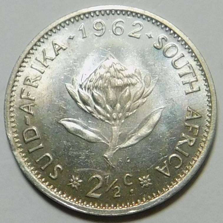 1962 Silver SA Tickey (Lustrous High Grade)