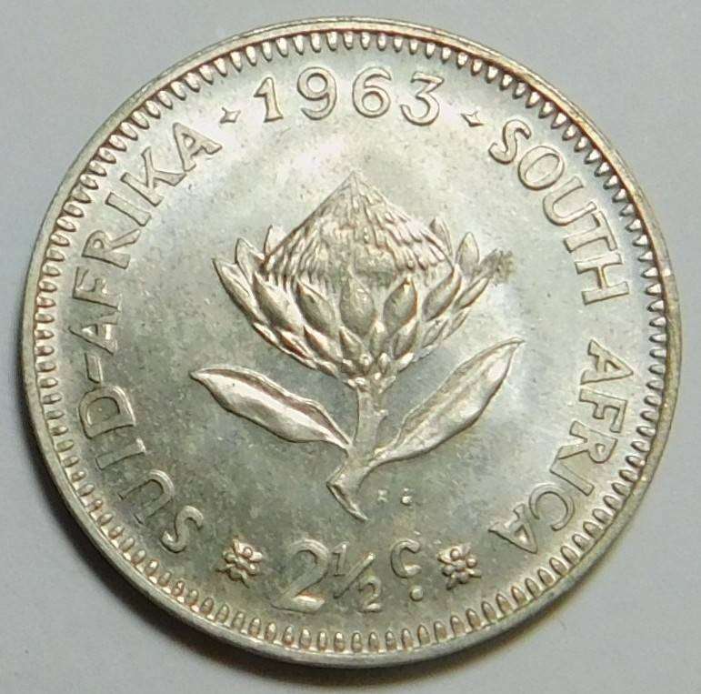 1963 Silver SA Tickey (Lustrous High Grade)