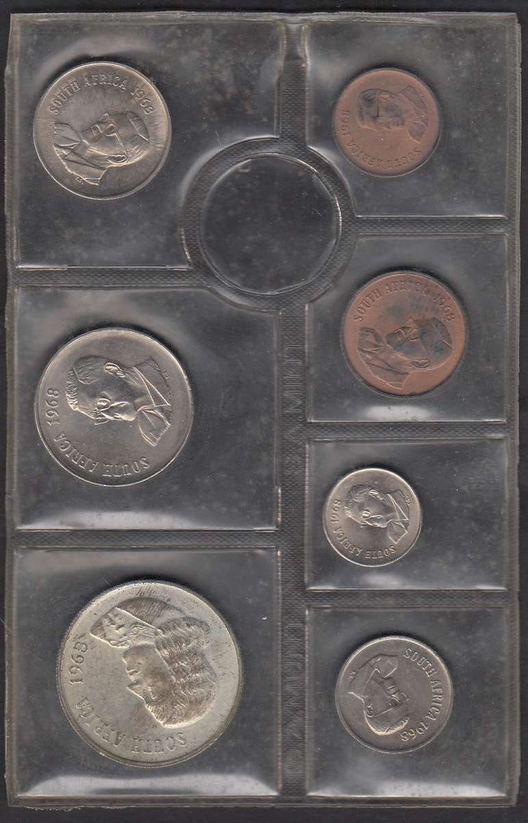 RSA UNC Set of 1968 (Eng.) with Silver R1 (2 sets available)