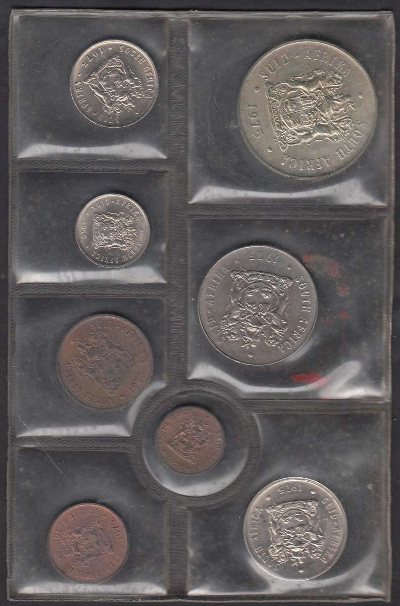 RSA UNC Set of 1975 with Silver R1 (3 sets available)